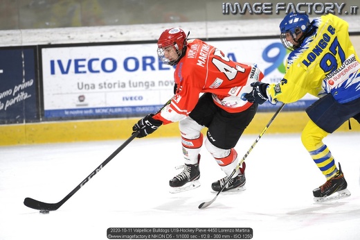 2020-10-11 Valpellice Bulldogs U19-Hockey Pieve 4450 Lorenzo Martina